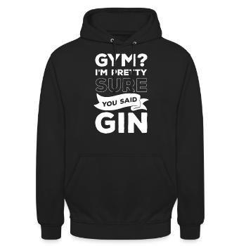 Gin Genuss Trinker Schnaps - Unisex Hoodie - Schwarz - Vorne - Alina (178cm) & Michal (187cm)