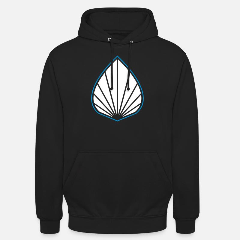 Logo Augmentée Bleu - Sweat-shirt à capuche unisexe - noir