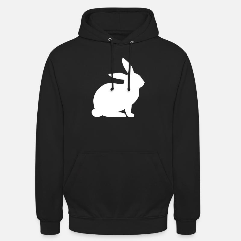 lièvre - Sweat-shirt à capuche unisexe - noir