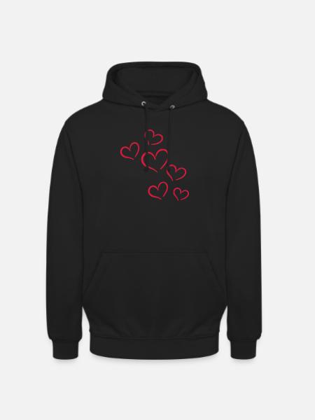 Herzchen - Unisex Hoodie - Schwarz