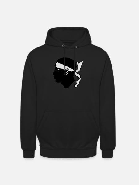 corse - Sweat-shirt à capuche unisexe - noir