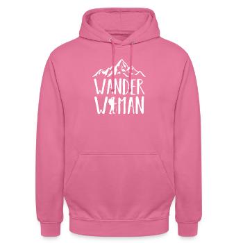 Wander Woman - Unisex Hoodie - Pink - Vorne - Alina (178cm) & Michal (187cm)