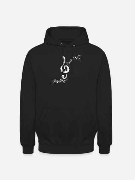 Swinging clef - Unisex Hoodie - black