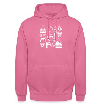 Law9 Trail: Pieterburen - St. Pietersberg in weiß - Unisex Hoodie - Pink - Vorne - Alina (178cm) & Michal (187cm)