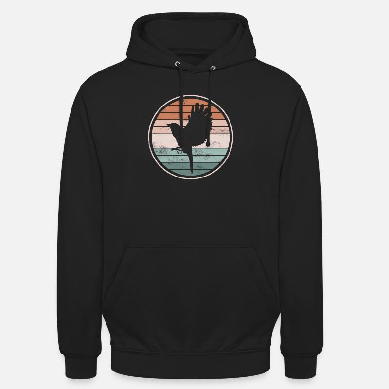 Oiseaux Oiseaux - Sweat-shirt à capuche unisexe - noir
