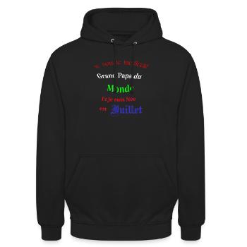 Le meilleur Grand Papa du monde - Sweat-shirt à capuche unisexe - noir - Devant - Alina (178cm) & Michal (187cm)