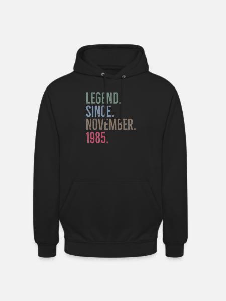 Legend Since November 1985 - Unisex Hoodie - black