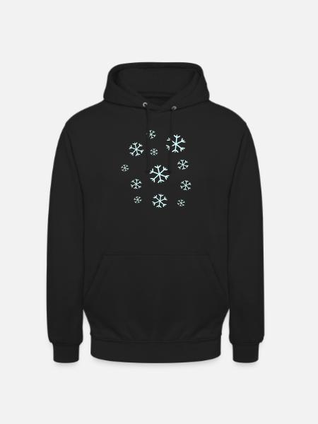 Snowflake Snow Snowflakes Christmas - Unisex Hoodie - black