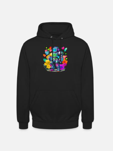 Robot - Unisex Hoodie - Schwarz
