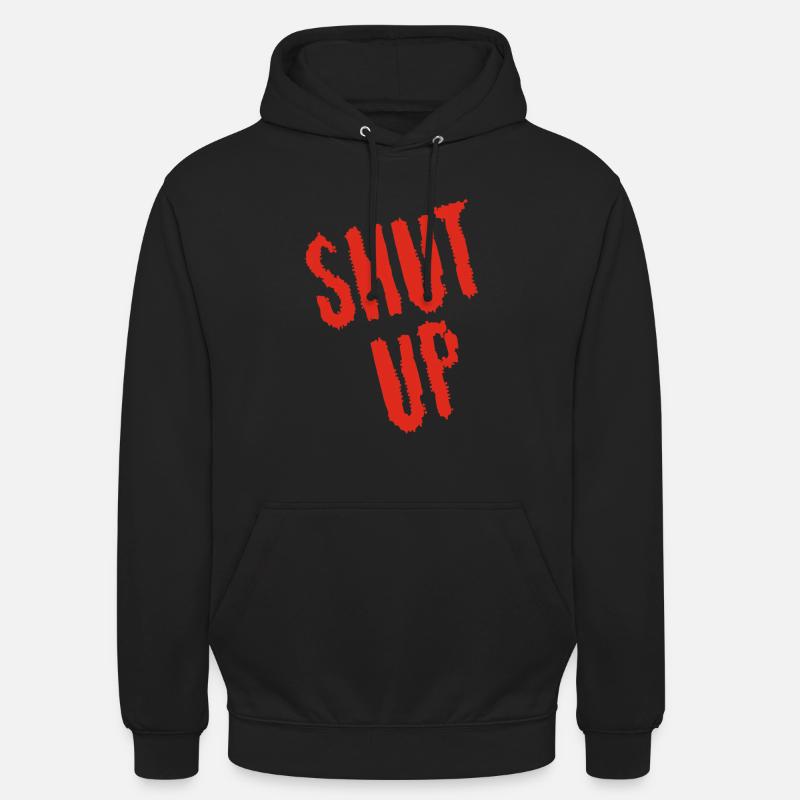 Sei still! (rot) - Unisex Hoodie - Schwarz