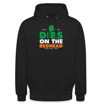 Dibs On The Redhead - Unisex Hoodie - Schwarz - Vorne - Alina (178cm) & Michal (187cm)