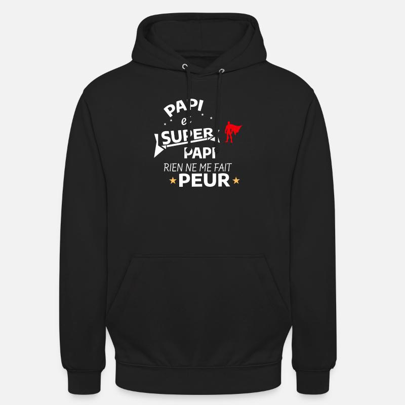 Cadeau Paternité Superhero Humor - Sweat-shirt à capuche unisexe - noir