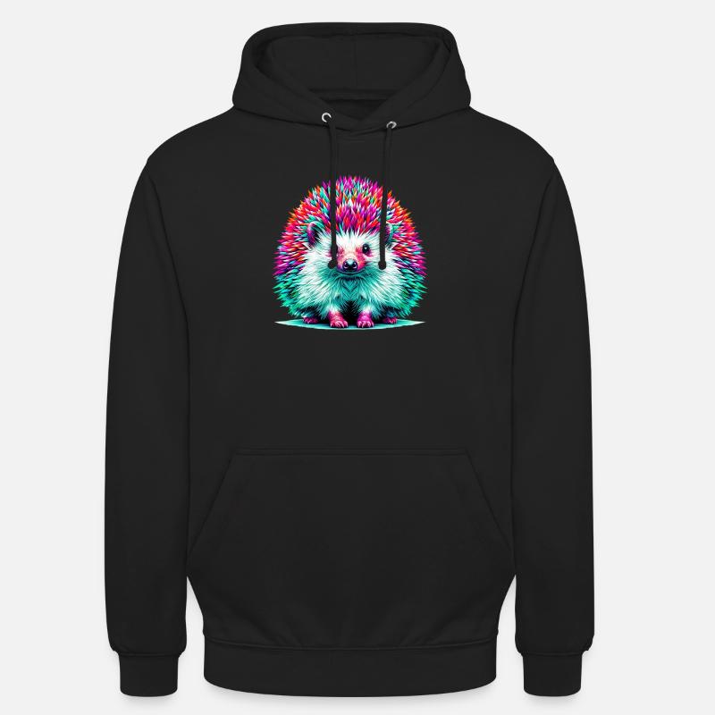Hérisson - Sweat-shirt à capuche unisexe - noir