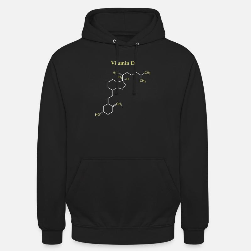 Vitamin-D-Struktur - Unisex Hoodie - Schwarz