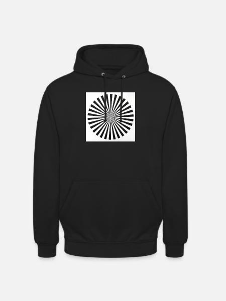 Radial Optical Illusion - Unisex Hoodie - black