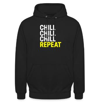 Chill Chill Chill Repeat - Unisex Hoodie - Schwarz - Vorne - Alina (178cm) & Michal (187cm)