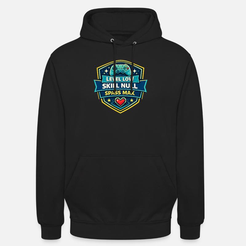 Level Low Skill Null Spass Max - Unisex Hoodie - Schwarz