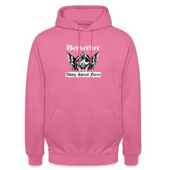 Berserker Viking Special Forces für Wikinger Shirt - Unisex Hoodie - Pink - Vorne - Alina (178cm) & Michal (187cm)