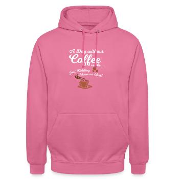 Coffee coffee - Unisex Hoodie - pink - Front - Alina (178cm) & Michal (187cm)