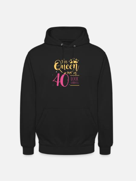 Denna drottning gör 40 Look T-shirtgåva - Luvtröja unisex - svart