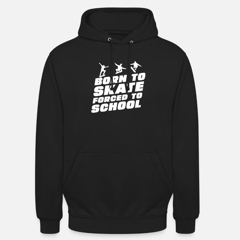 Drôle de slogan de skateboard - Sweat-shirt à capuche unisexe - noir
