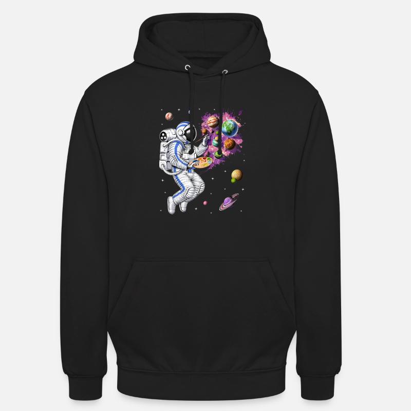 Astronaute de l’espace Peintre - Sweat-shirt à capuche unisexe - noir