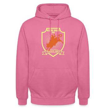 Cowboy Bull Riding Bulls - Unisex Hoodie - pink - Front - Alina (178cm) & Michal (187cm)