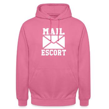 Postbote Postdienstleister Briefträger - Unisex Hoodie - Pink - Vorne - Alina (178cm) & Michal (187cm)