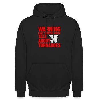 Météorologue de tempête Tornado Twister Citation - Sweat-shirt à capuche unisexe - noir - Devant - Alina (178cm) & Michal (187cm)