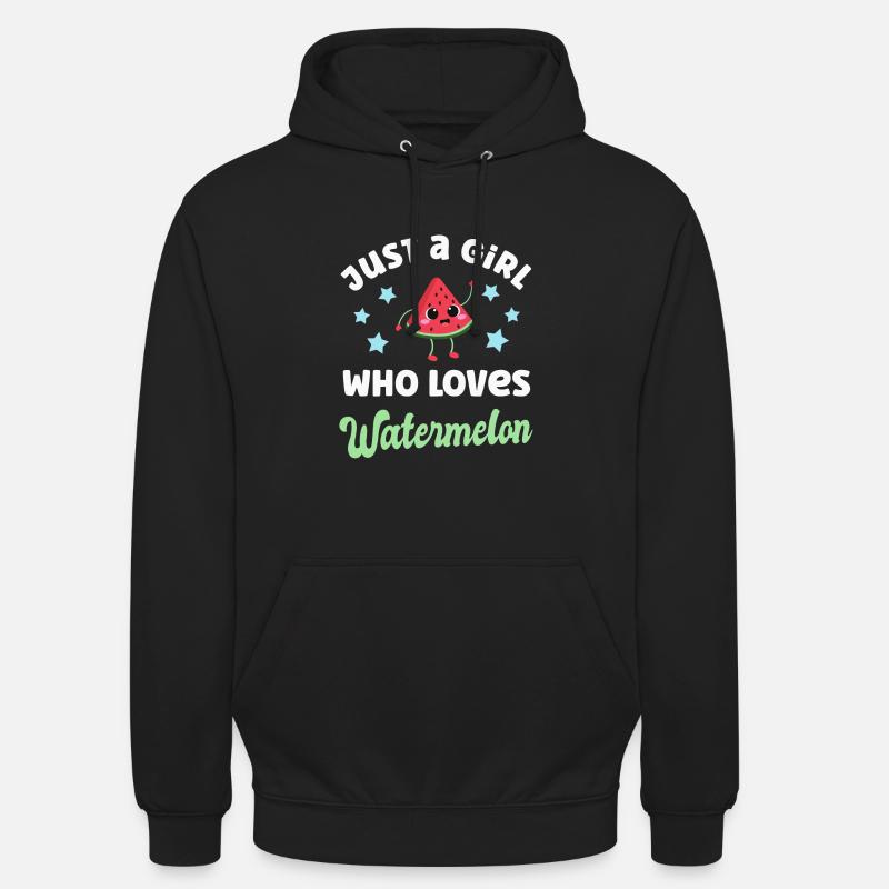 Pastèque Kawaii Melon - Sweat-shirt à capuche unisexe - noir
