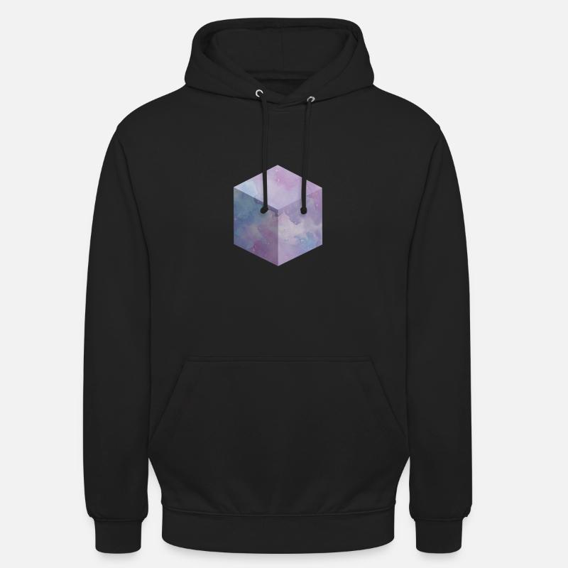 Galaxy Cube - Sweat-shirt à capuche unisexe - noir