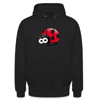 Marienkäfer - Unisex Hoodie - Schwarz - Vorne - Alina (178cm) & Michal (187cm)