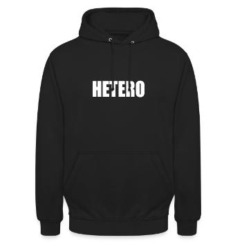Hetero Geschenkidee - Unisex Hoodie - Schwarz - Vorne - Alina (178cm) & Michal (187cm)