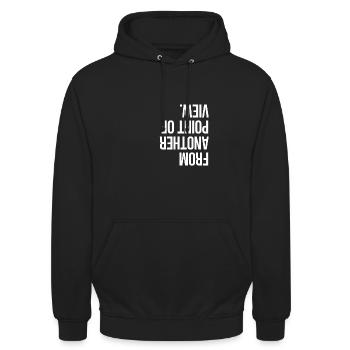 from another point of view - Unisex Hoodie - Schwarz - Vorne - Alina (178cm) & Michal (187cm)