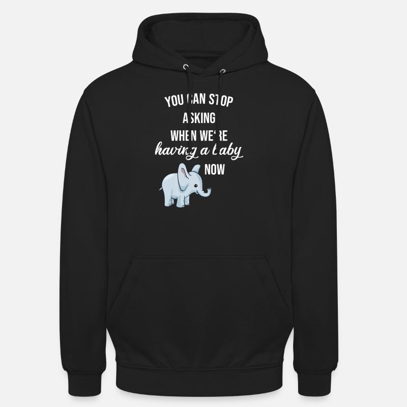 Cadeau de grossesse bébé - Sweat-shirt à capuche unisexe - noir
