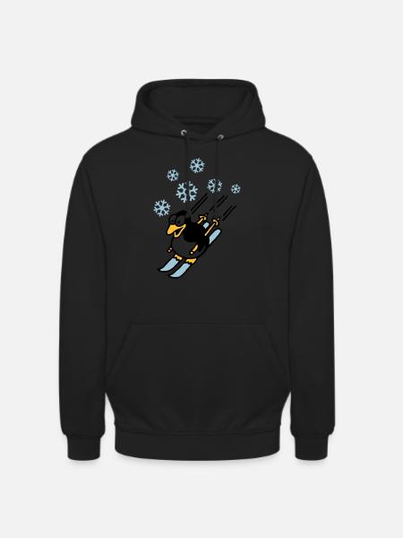 pinguin_ski_022011_d_3c - Unisex Hoodie - Schwarz