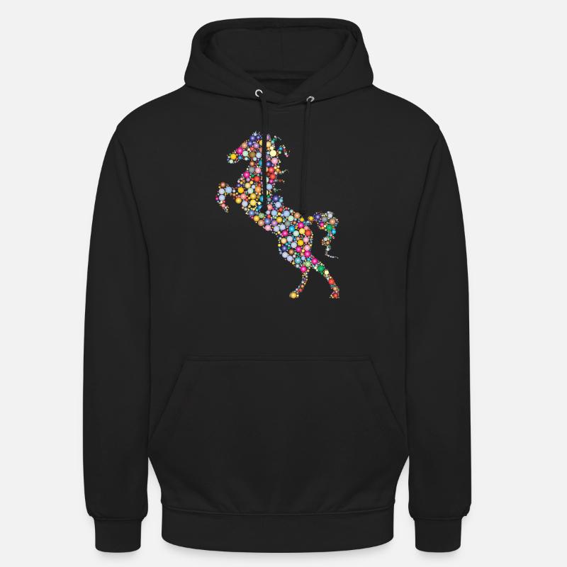Cheval - Sweat-shirt à capuche unisexe - noir