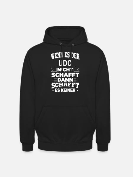 UDO - Unisex Hoodie - Schwarz