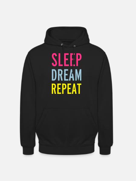 Sleep - Sweat-shirt à capuche unisexe - noir