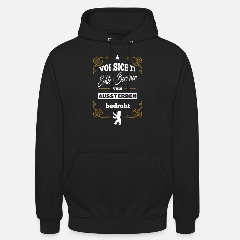 berliner vom aussterben bedroht - Unisex Hoodie - Schwarz