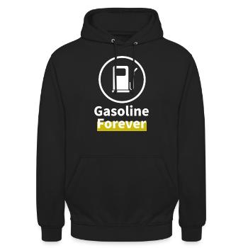 Gasoline Forever - Unisex Hoodie - black - Front - Alina (178cm) & Michal (187cm)