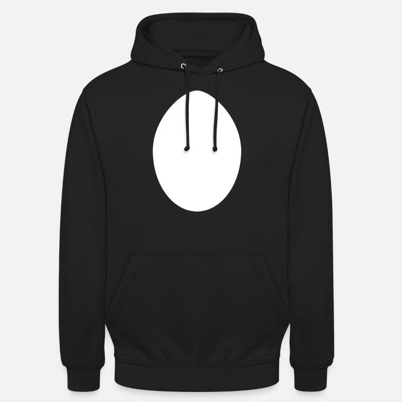 Œuf de Pâques blanc - Sweat-shirt à capuche unisexe - noir
