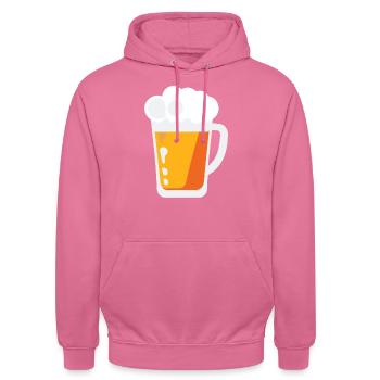 Beer Flask Mug Booze Bachelor Party 1 - Unisex Hoodie - pink - Front - Alina (178cm) & Michal (187cm)