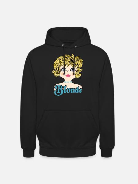 Retro Illustration Blonde - Unisex Hoodie - black
