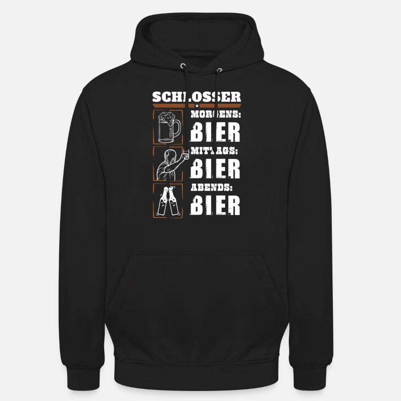 Mon quotidien de serrurier - Sweat-shirt à capuche unisexe - noir