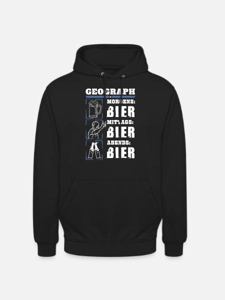 Mon quotidien de géographe - Sweat-shirt à capuche unisexe - noir