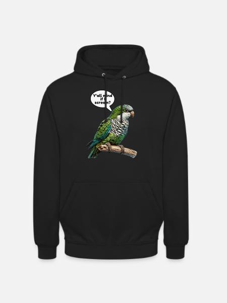 Quaker Parrot Monk Parakeet - Unisex Hoodie - black