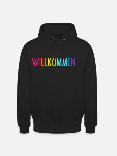 Willkommen - Unisex Hoodie - Schwarz