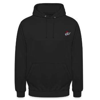 Benjamin Blümchen Benjamin Als Stick-Design - Unisex Hoodie - Schwarz - Vorne - Alina (178cm) & Michal (187cm)