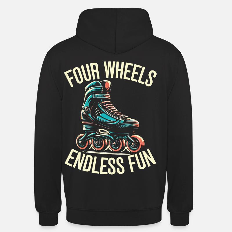 Inline Skating Rollerblading Inline Skates - Unisex Hoodie - Schwarz